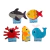 Kit de Dedoches Animais Marinhos com 5 Peças