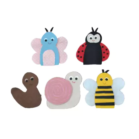 Kit de Dedoches Insetos com 5 peças