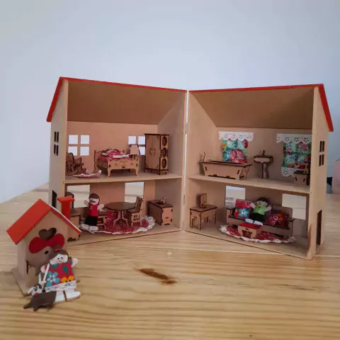 Casinha Terapêutica em MDF com Mobília