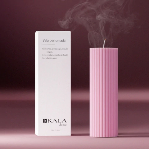 VELA CILINDRO RAYAS (VARIOS COLORES)