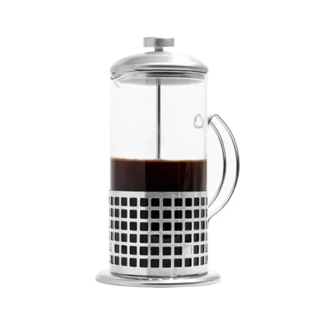 CAFETERA VIDRIO CON EMBOLO 600 ML CUADROS - comprar online
