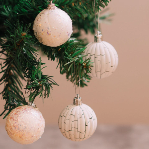 BOLAS ARBOL BLANCAS X12