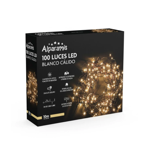 LUCES LED CÁLIDAS x100 - APTA EXTERIOR