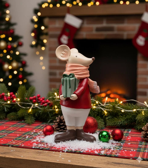 ADORNO DE RATON CON REGALOS / CON PASTEL (2 modelos) - comprar online