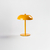LAMPARA DE MESA LED INALAMBRICA PANTALLA SEMICIRCULAR DE HIERRO MONOCROMO AMARILLO