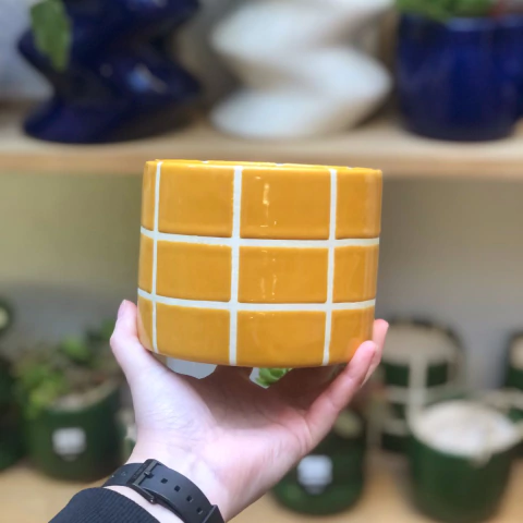 MACETA CUADRILLE BAJA 10cm (variedad de colores) - comprar online