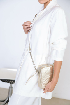 Mini Bandolera Porta Celular Donna Platino