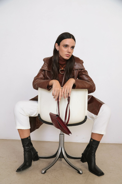 Bandolera Mini Bag Kenya I Crocco Bordó - tienda online