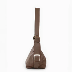 Imagen de Cartera Naíma I Tabaco Graneado C/Correa Lisa