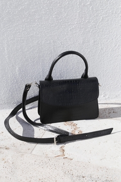 Mini Bag Asia Crocco Negro en internet