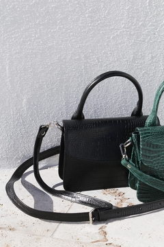 Mini Bag Asia Crocco Negro en internet