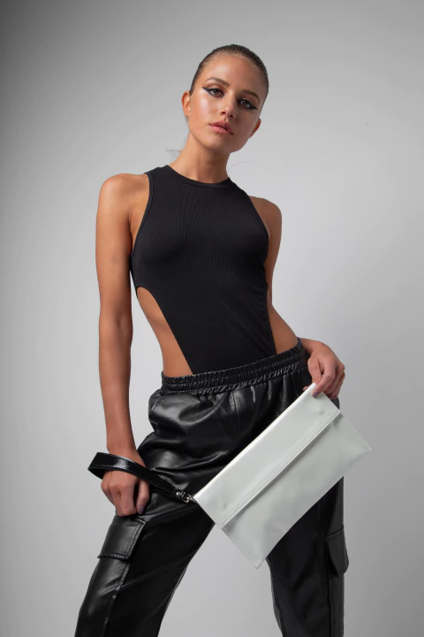 Sobre Rectangle Charol Perlado Blanco