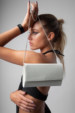 Clutch Tequila Charol Perlado Blanco