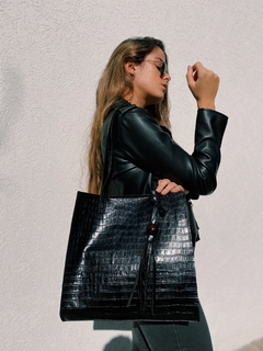 Bolsa Justina Crocco Negro