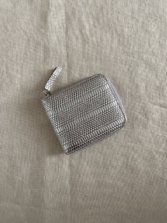 Billetera Agnes Reptil Plata - comprar online