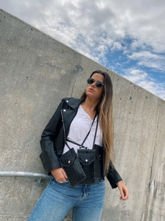 Porta Celular Pocket Negro Liso - comprar online