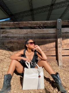 Bolsa Justina Crocco Blanco