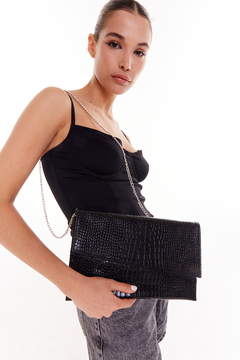 Pre Venta Sobre I Bandolera Cosmos Crocco Negro - comprar online