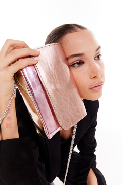 Bandolera Luisa Platino W/Rosa Met