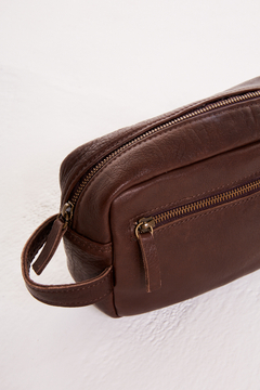 Neceser Unisex Marrón Oscuro