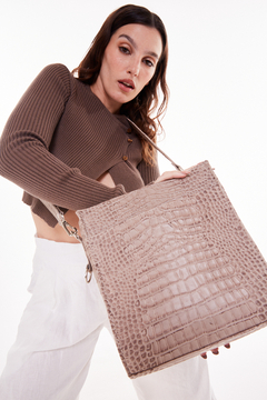 Cartera Box Crocco Visón - tienda online