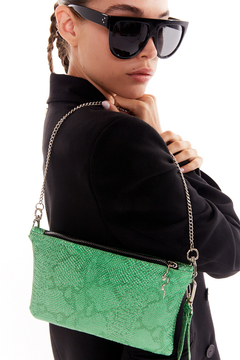 Bandolera Ginebra Boa Verde W/Snake