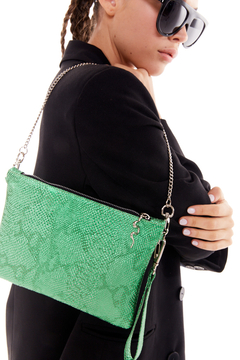 Bandolera Ginebra Boa Verde W/Snake - comprar online