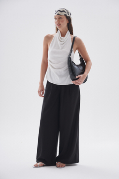 Cartera Chloé I Negro C/Hilo Blanco - bysofia