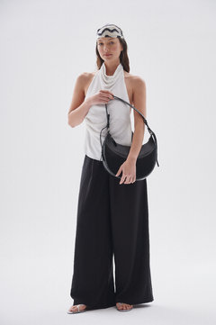 Cartera Chloé I Negro C/Hilo Blanco - tienda online