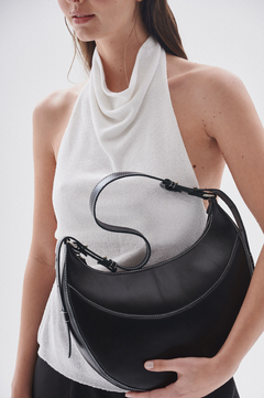 Cartera Chloé I Negro C/Hilo Blanco - comprar online