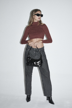 Imagen de Baguette Bag Mercurio Charol Arru Negro