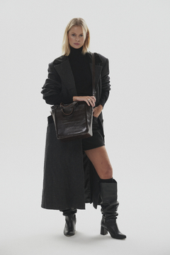 Cartera Wichí I Marrón Oscuro Brilloso - comprar online