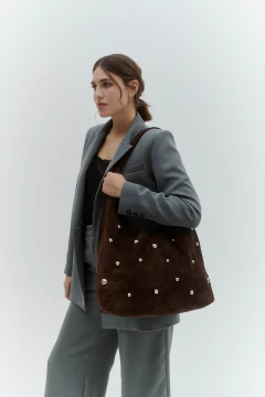 Imagen de Cartera Nepal | Gamuza Marrón Chocolate