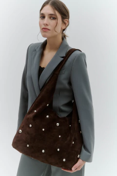 Cartera Nepal | Gamuza Marrón Chocolate - BY SOFIA