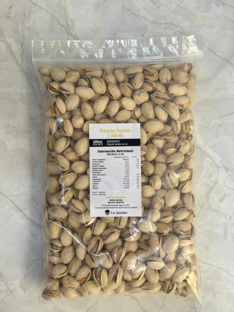 PISTACHO TOSTADO Y SALADO CON CÁSCARA X 500 GR - comprar online