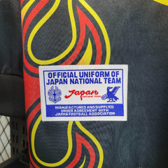japao-retro-1998-manga-longa-cumprida-goleiro-red-flame-fogo-chamas-preto-preta-vermelho-vermelha-copa-do-mundo-patrocinios-patrocinadores-patches-patch-torcedor-torcedores-futebol-masculino-masculina-frete-gratis-envio-campeonato-internacional-selecao-se