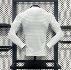 camisa-da-real-madrid-adidas-2023-2024-2025-24-25-home-1-casa-titular-i-primeiro-branca-manga-longa-cumprida-patrocinios-patrocinadores-uniforme-nova-lancamento-novo-profissional-jogador-jogadores-colada-masculina-futebol-masculino-masculina-confortavel-f