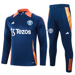conjunto-de-treino-do-manchester-united-adidas-2024-2025-24-25-pré-jogo-aquecimento-azul-escuro-agasalho-jaqueta-casaco-corta-vento-inverno-frio-chuva-calça-calção-fresco-academia-treino-treinar-treinamento-malhar-novo-nova-lançamento-temporada-profission