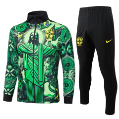 conjunto-agasalho-de-treino-do-brasil-nike-2024-2025-24-25-cristo-redentor-rio-de-janeiro-verde-especial-zíper-pré-jogo-aquecimento-treino-treinamento-zíper-completo-jaqueta-casaco-corta-vento-inverno-frio-chuva-calça-calção-fresco-academia-treinar-compra