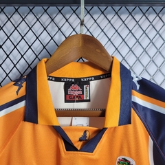 porto-kappa-retro-1997-1999-away-reserva-2-fora-abobora-laranja-azul-liga-dos-campeoes-champions-league-patrocinios-patrocinadores-patches-patch-torcedor-torcedores-futebol-masculino-masculina-frete-gratis-envio-campeonato-internacional-europa-europeu-eur