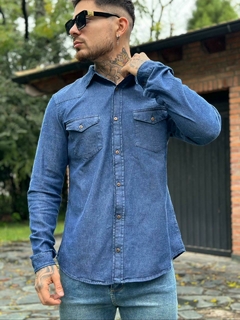 Camisa Jean Clásica Azul