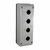Caixa Plástica P/ Botão Vazia 22mm 4 Furos Cinza - Metaltex - Eletrica WF