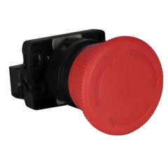 Botão Cogumelo C/ Trava Plastico Vermelho P20AKR-R-1A - METALTEX