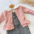 Saquito Ojitas bordado rosa - comprar online