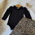 Body Allegra media polera negra - comprar online