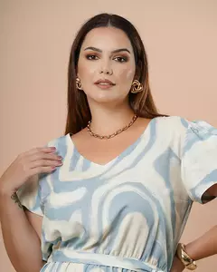 Vestido New Umbi 99025 viscose estampado na internet