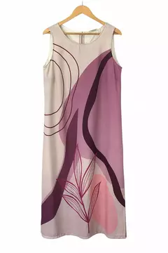 VESTIDO Caroll 24670 REGATA ESTAMPA LOCALIZADA CREPE - Loja de Roupas A Praça 