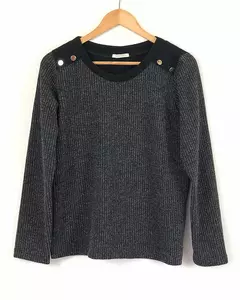 BLUSA Caroll 24121 BOTAO OMBRO MANGA LONGA MIRO LISO - Loja de Roupas A Praça 