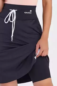 Saia Short EP034 Preto Com Branco Poliamida UV50 Epulari - comprar online