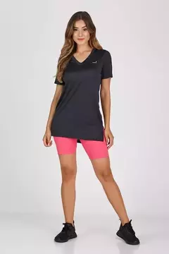 T-Shirt Camisetao EP242 Tapa Bumbum Feminina Preta Dry Protecao UV50 Epulari